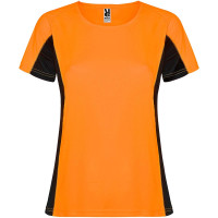 Fluor oranje, Zwart